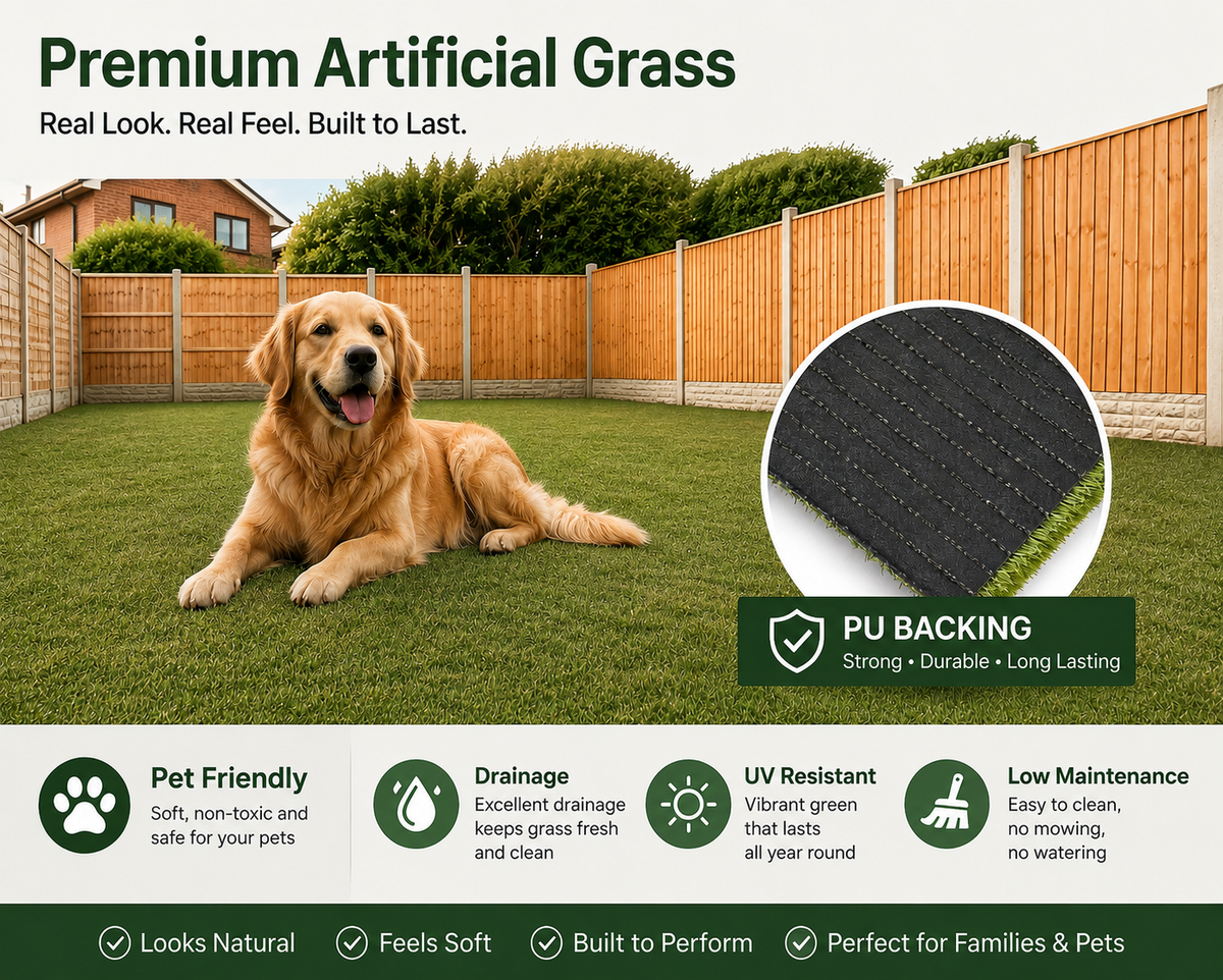 Clarity 40mm Pet PU Artificial Grass